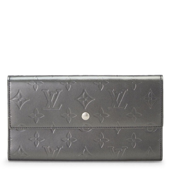 Louis Vuitton Blue Monogram Vernis Sarah Wallet Porte Tresor - Picture 9 of 9